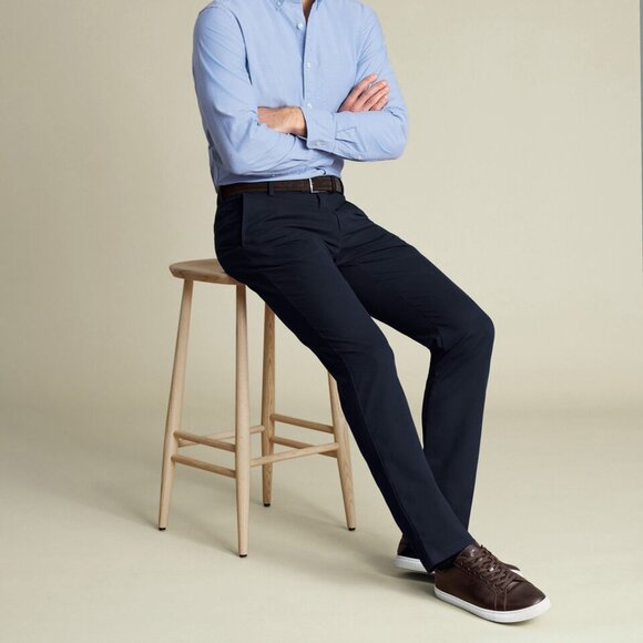 Charles Tyrwhitt Ultimate Non-Iron Chinos - Navy - Picture 1 of 5